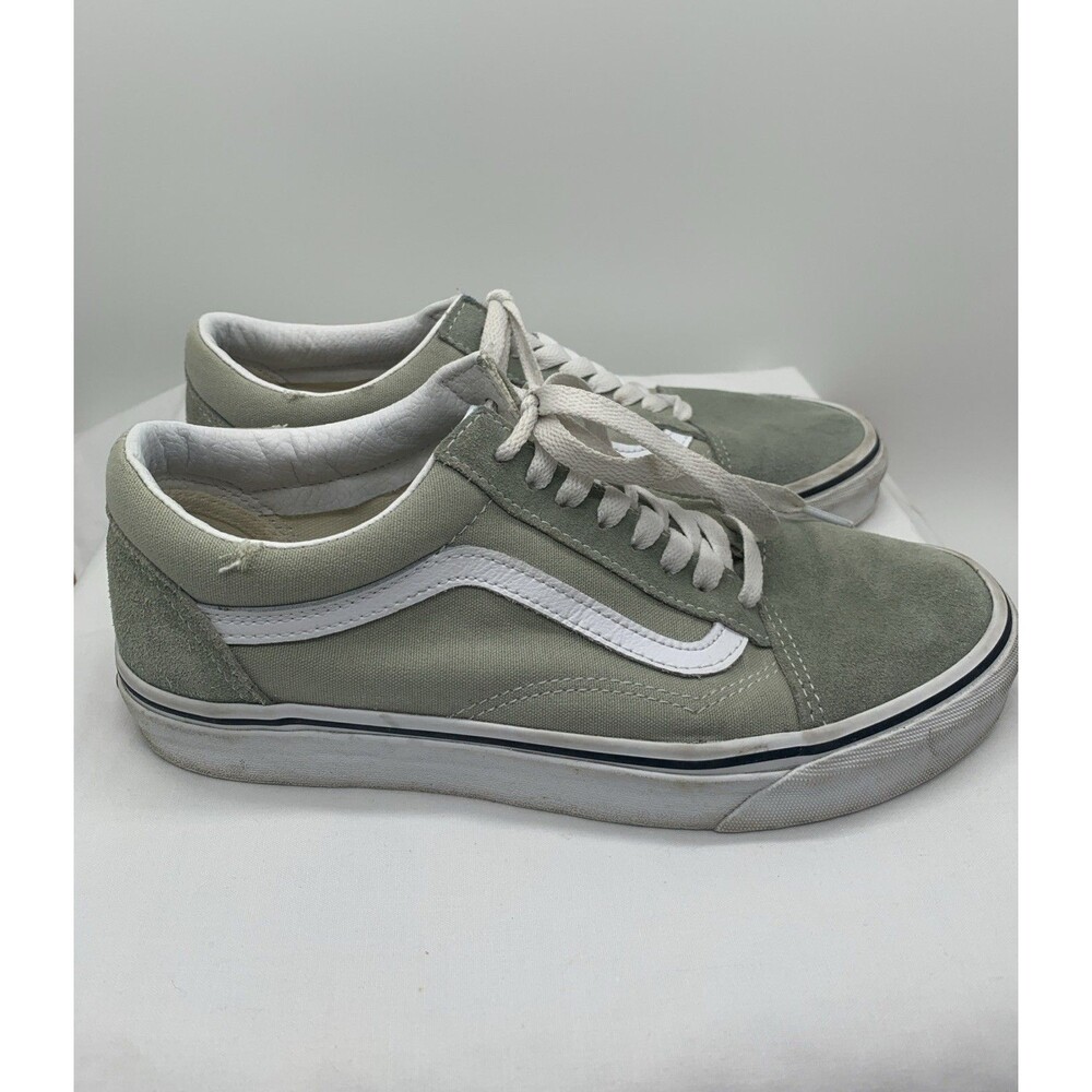 Vans Unisex Off The Wall Pale Green Skate Shoes Sneakers Women Sz 8 Men Sz 6.5